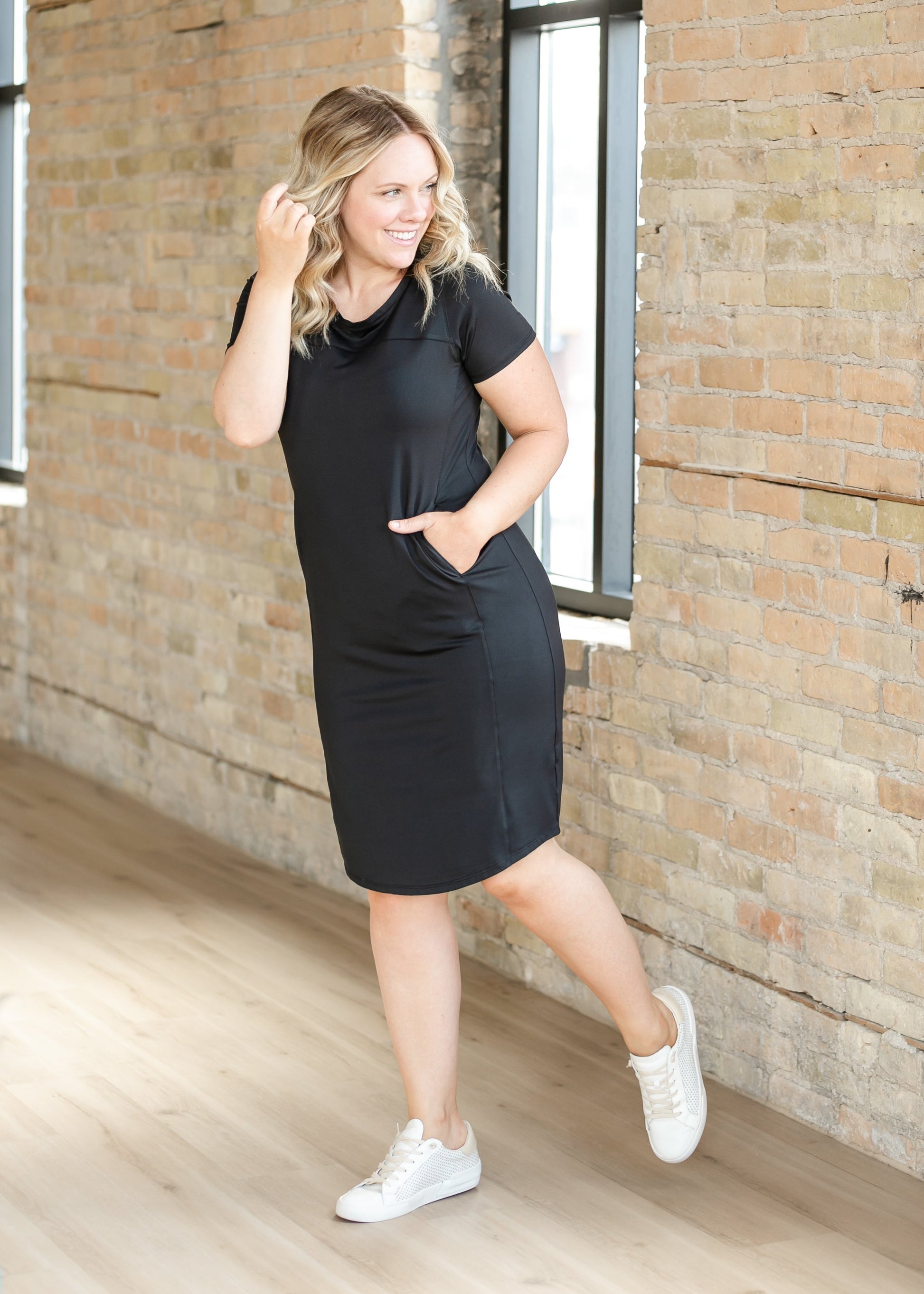Simona Midi Sport Dress - FINAL SALE, Black / X Small Simona Midi Sport Dress - FINAL SALE, Black / X Small