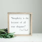 Simplicity Wood Frame Signboard - FINAL SALE Home & Lifestyle