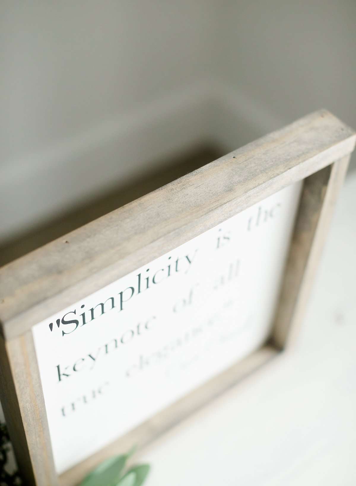Simplicity Wood Frame Signboard - FINAL SALE Home & Lifestyle