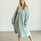 Sky Ruffle Shoulder Flowy Midi Dress - FINAL SALE Dresses