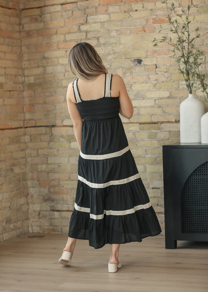Sleeveless Contrast Stripe Maxi Dress FF Dresses