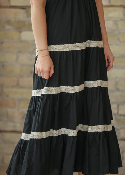 Sleeveless Contrast Stripe Maxi Dress FF Dresses