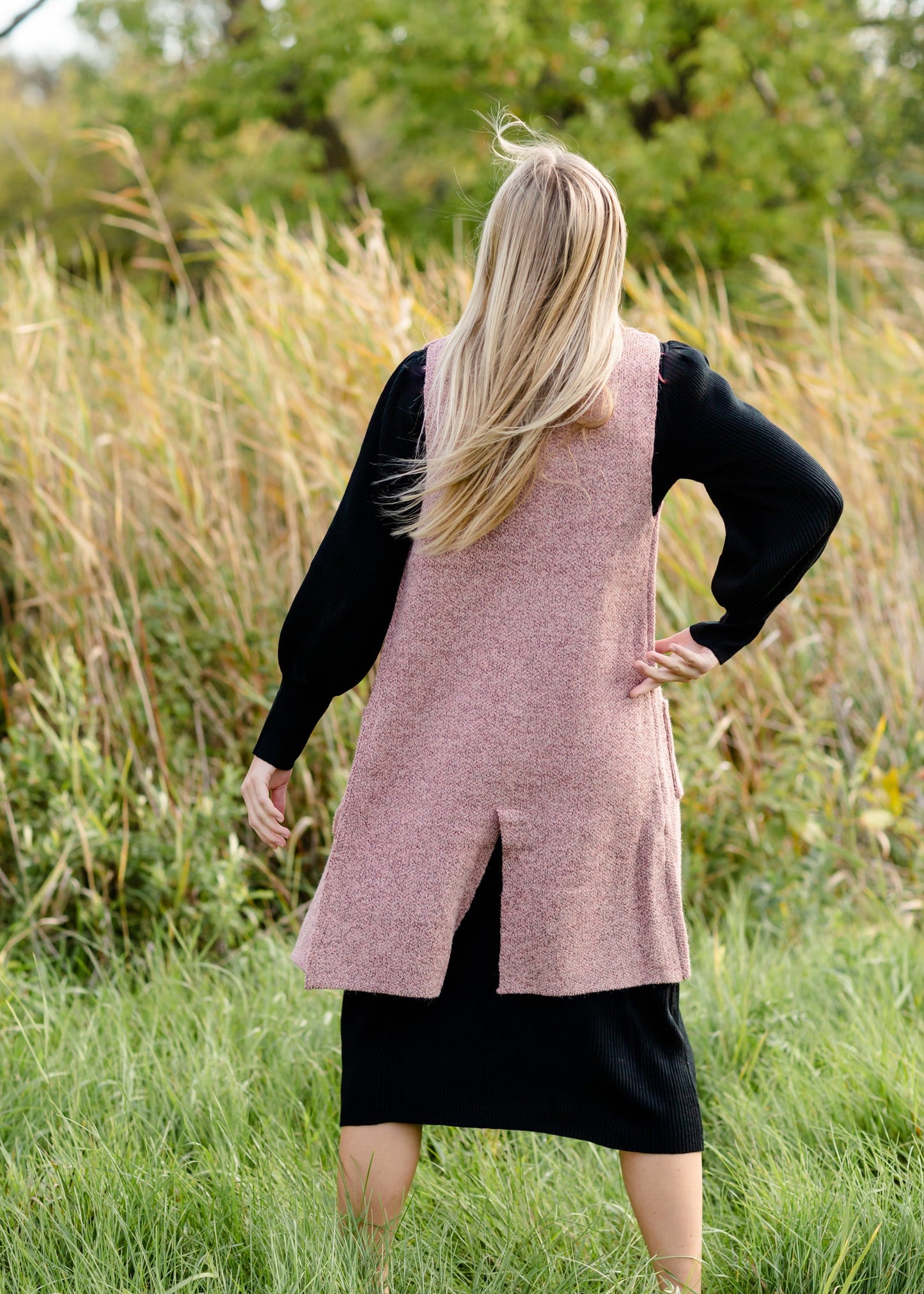 Sleeveless Long Cardigan Vest-FINAL SALE FF Tops