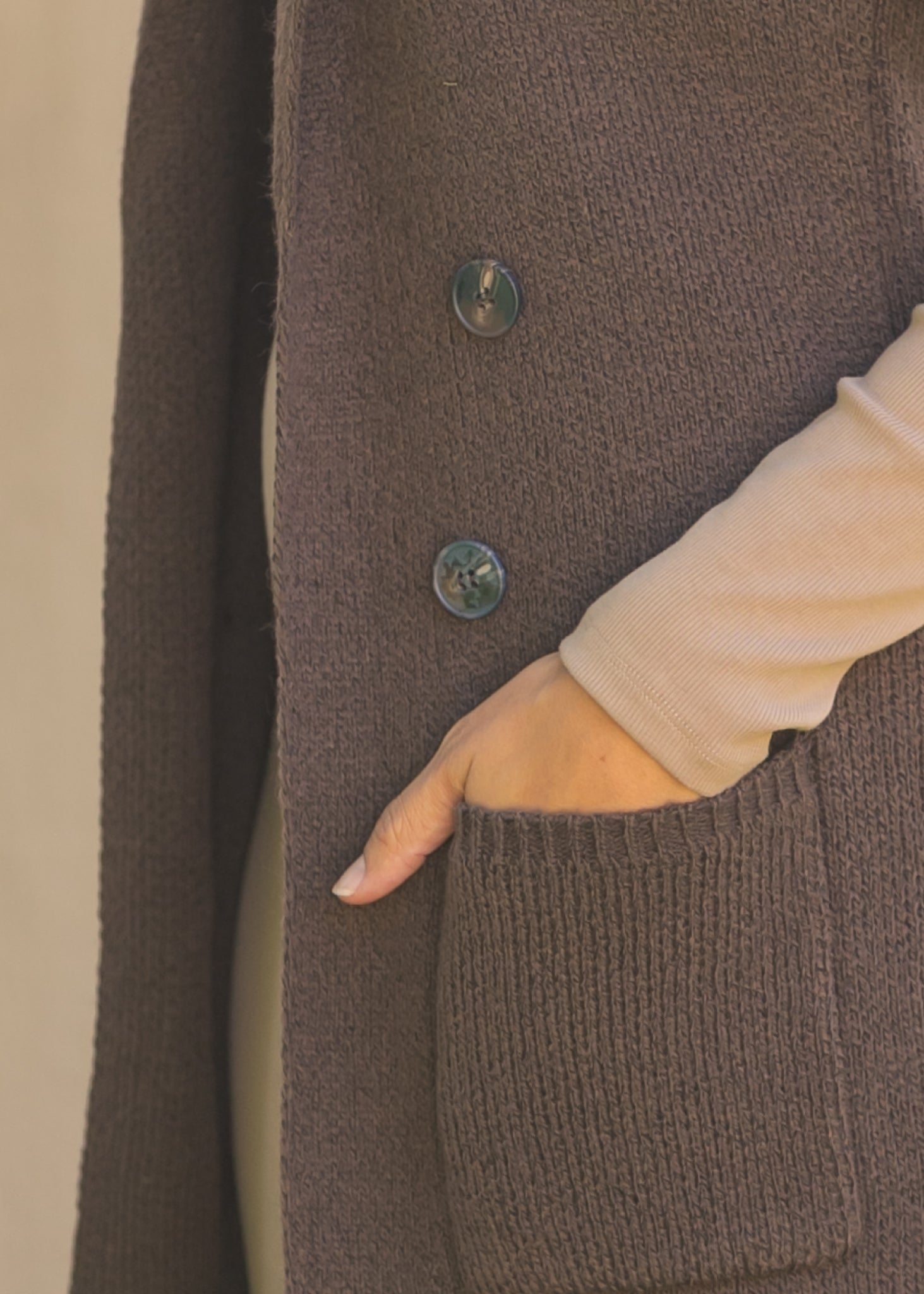 Sleeveless Notched Collar Long Sweater Vest FF Layering Essentials