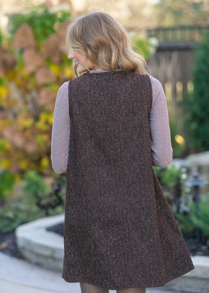 Sleeveless Printed Button Down Midi Dress FF Dresses