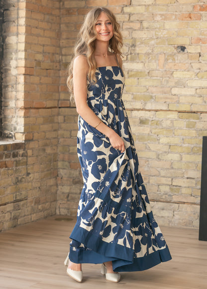 Sleeveless Ruffle Floral Maxi Dress - FINAL SALE FF Dresses