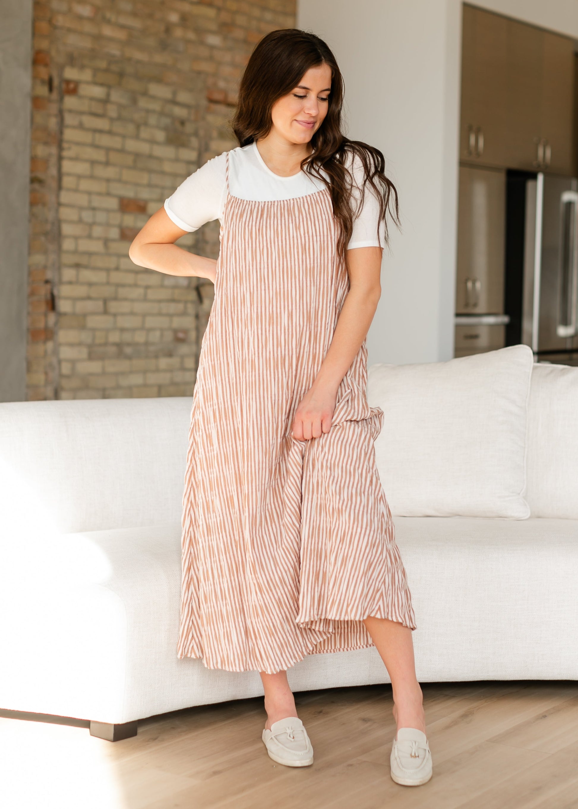 Sleeveless Striped Flowy Maxi Dress - FINAL SALE S Sleeveless Striped Flowy Maxi Dress - FINAL SALE S