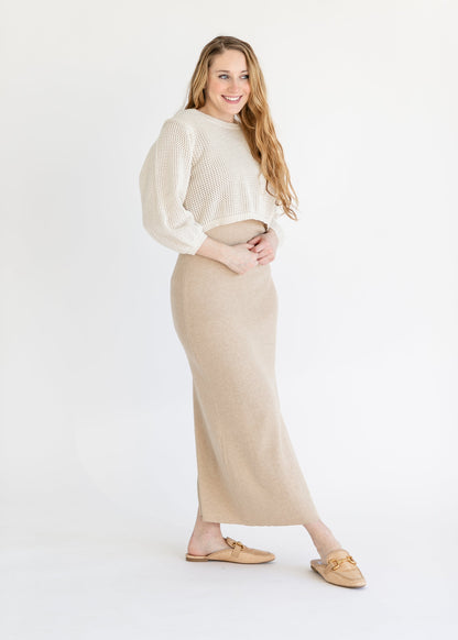 Sleeveless Sweater Knit Maxi Dress FF Dresses