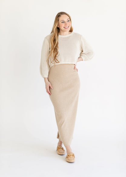 Sleeveless Sweater Knit Maxi Dress FF Dresses