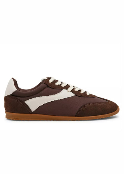 Sloane Chocolate Lace-Up Sneaker Shoes