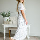 Smocked Blue Floral Maxi Dress Dresses