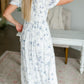 Smocked Blue Floral Maxi Dress Dresses
