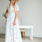 Smocked Blue Floral Maxi Dress Dresses