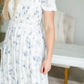 Smocked Blue Floral Maxi Dress Dresses
