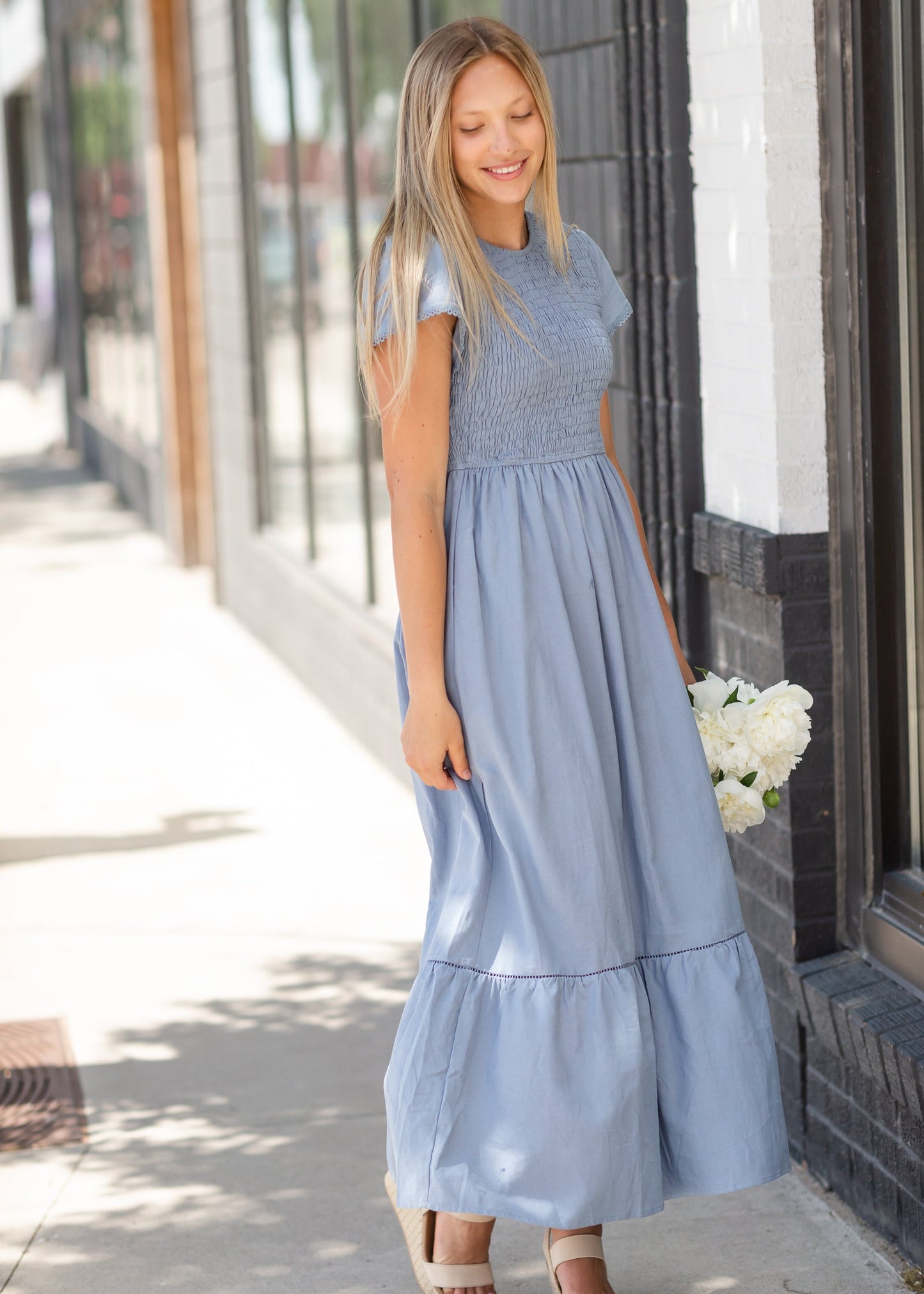 Smocked Bodice Detailed Maxi Dress - FINAL SALE Dresses