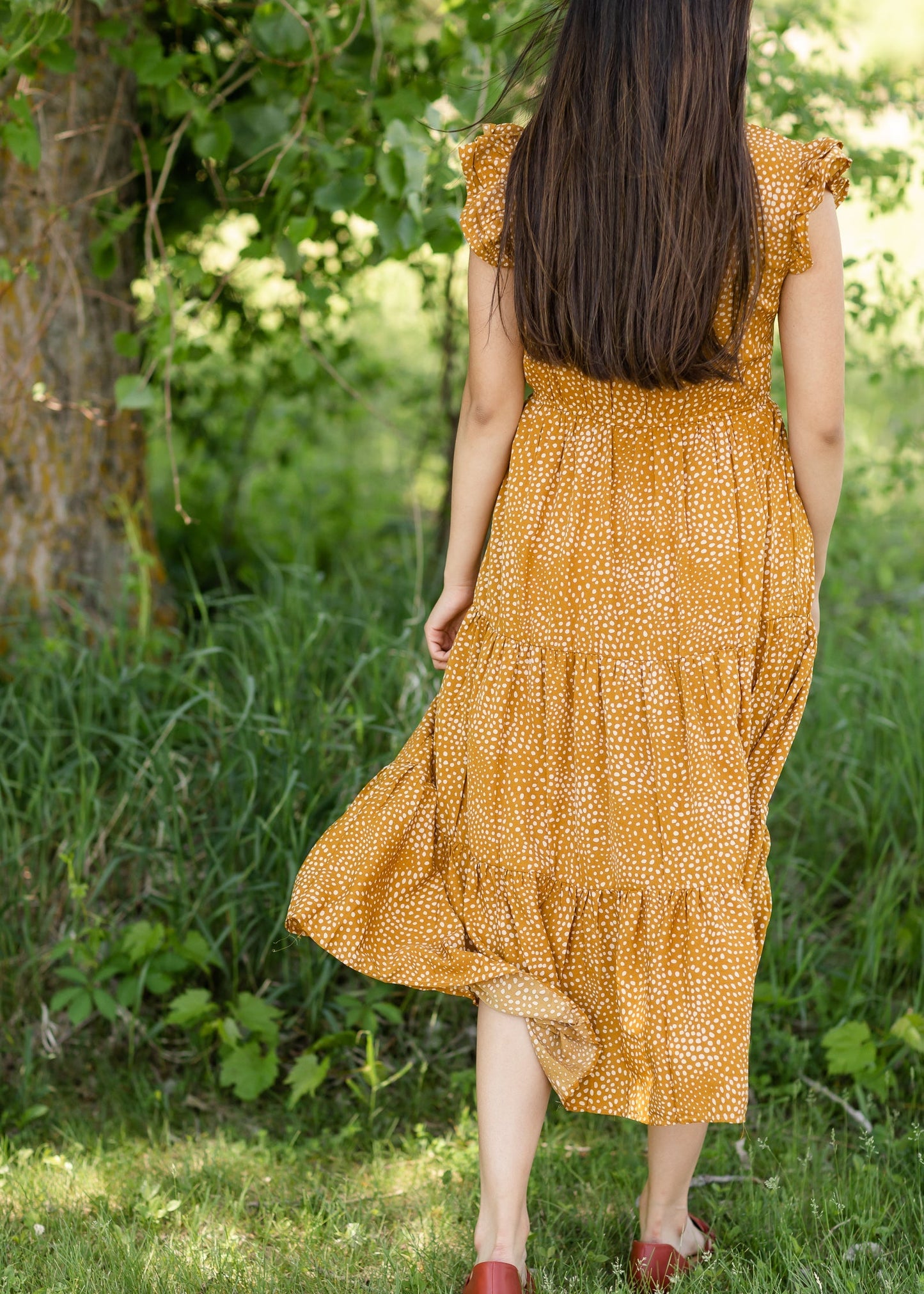 Smocked Bodice Flutter Sleeve Dress - FINAL SALE Dresses