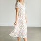 Smocked Floral Short Sleeve Midi Dress FF Dresses