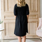 Smocked Front Black Midi Dress - FINAL SALE Dresses