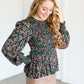 Smocked Paisley Puff Sleeve Top FF Tops