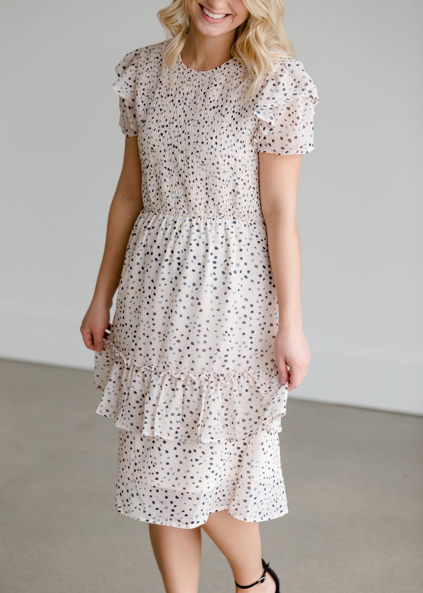 Smocked Ruffle Midi Dress - FINAL SALE Dresses