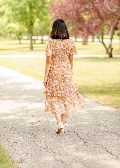 Smocked Top Tiered Midi Dress - FINAL SALE Dresses