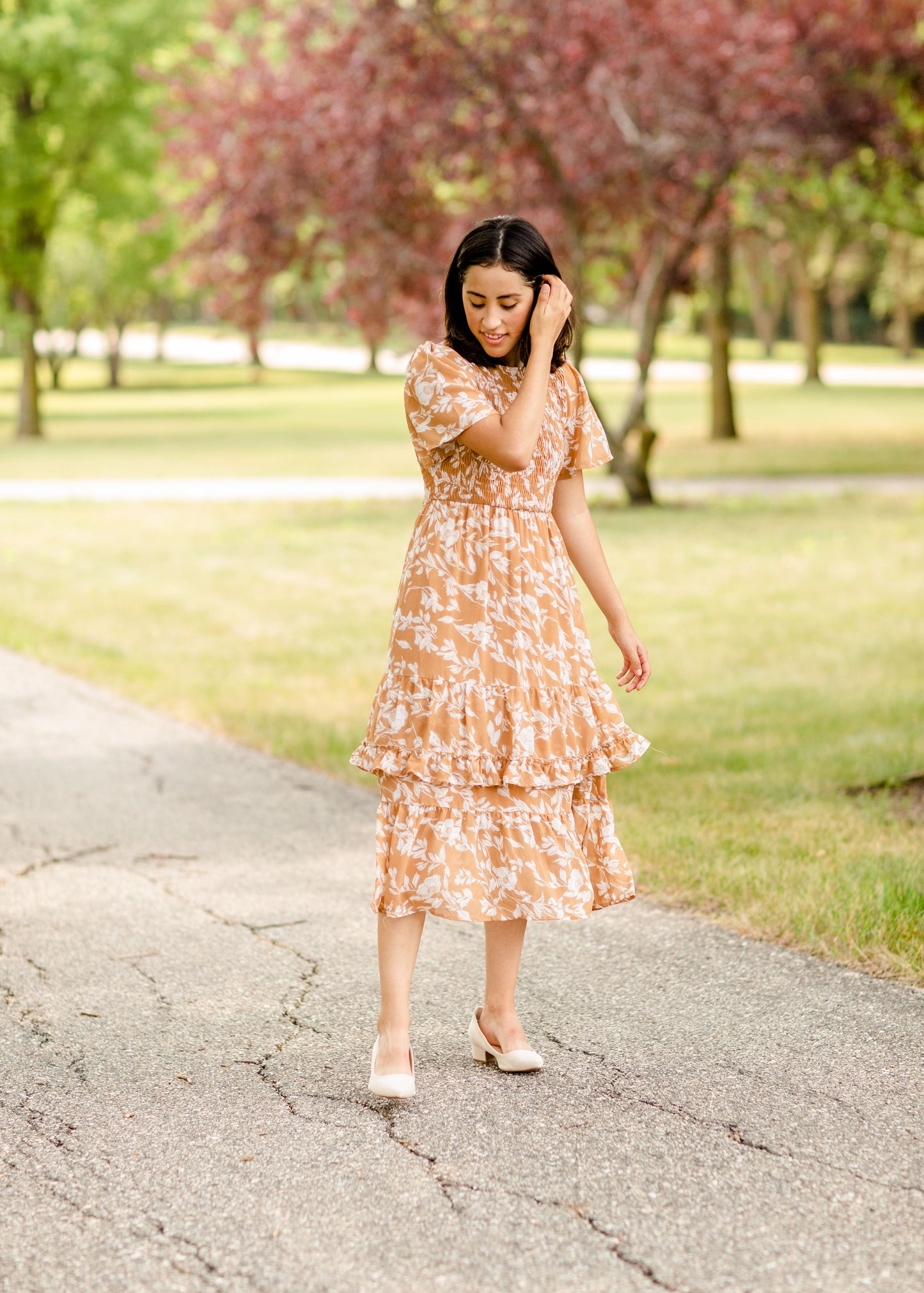 Smocked Top Tiered Midi Dress - FINAL SALE Dresses