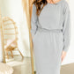 Smocked Waist Gray Midi Dress - FINAL SALE Dresses