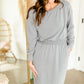Smocked Waist Gray Midi Dress - FINAL SALE Dresses