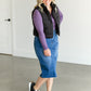Zip Front Cropped Puffer Vest FF Tops