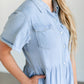 Snap Up Denim Midi Dress FF Dresses