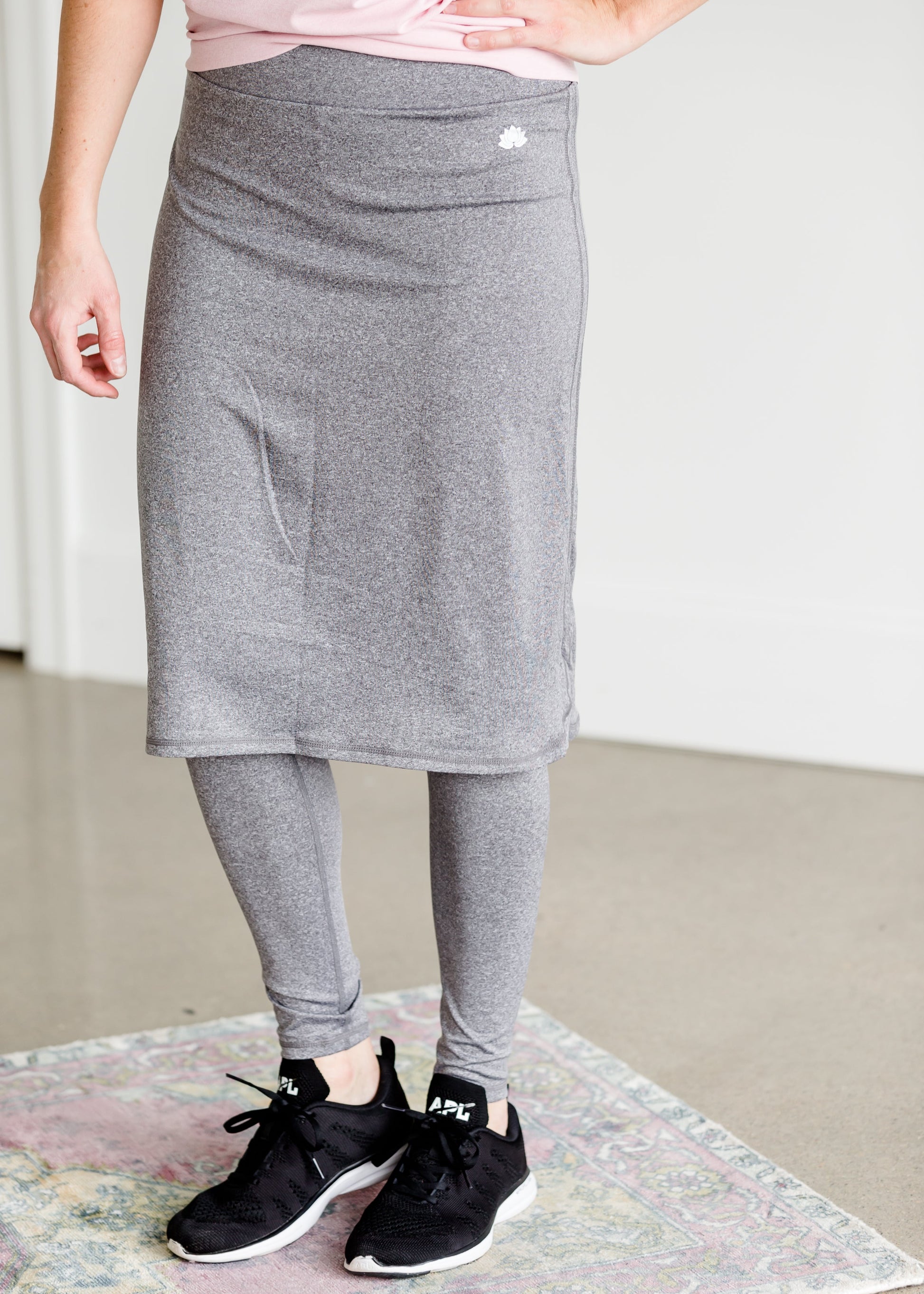 Snoga Long Shirttail Heather Gray Sport Skirt - FINAL SALE