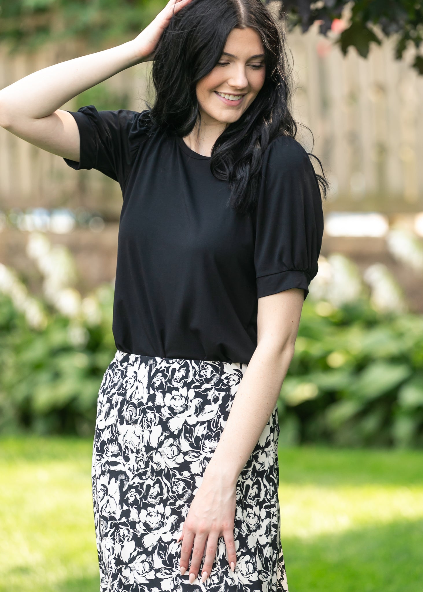 Soft Bamboo Puff Sleeve Top FF Tops