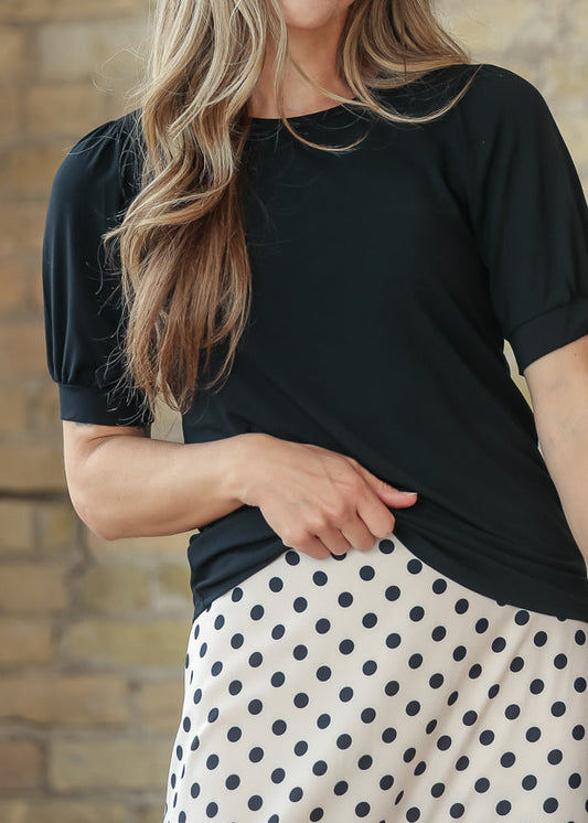 Soft Bamboo Puff Sleeve Top - FINAL SALE FF Tops