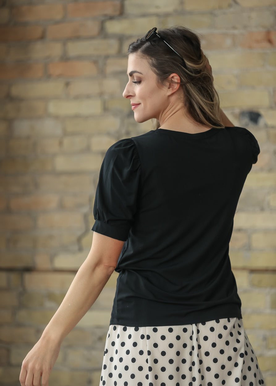 Soft Bamboo Puff Sleeve Top - FINAL SALE FF Tops