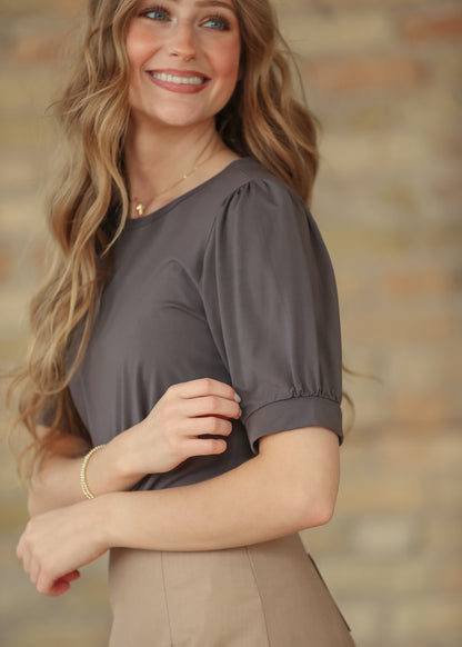 Soft Bamboo Puff Sleeve Top - FINAL SALE FF Tops