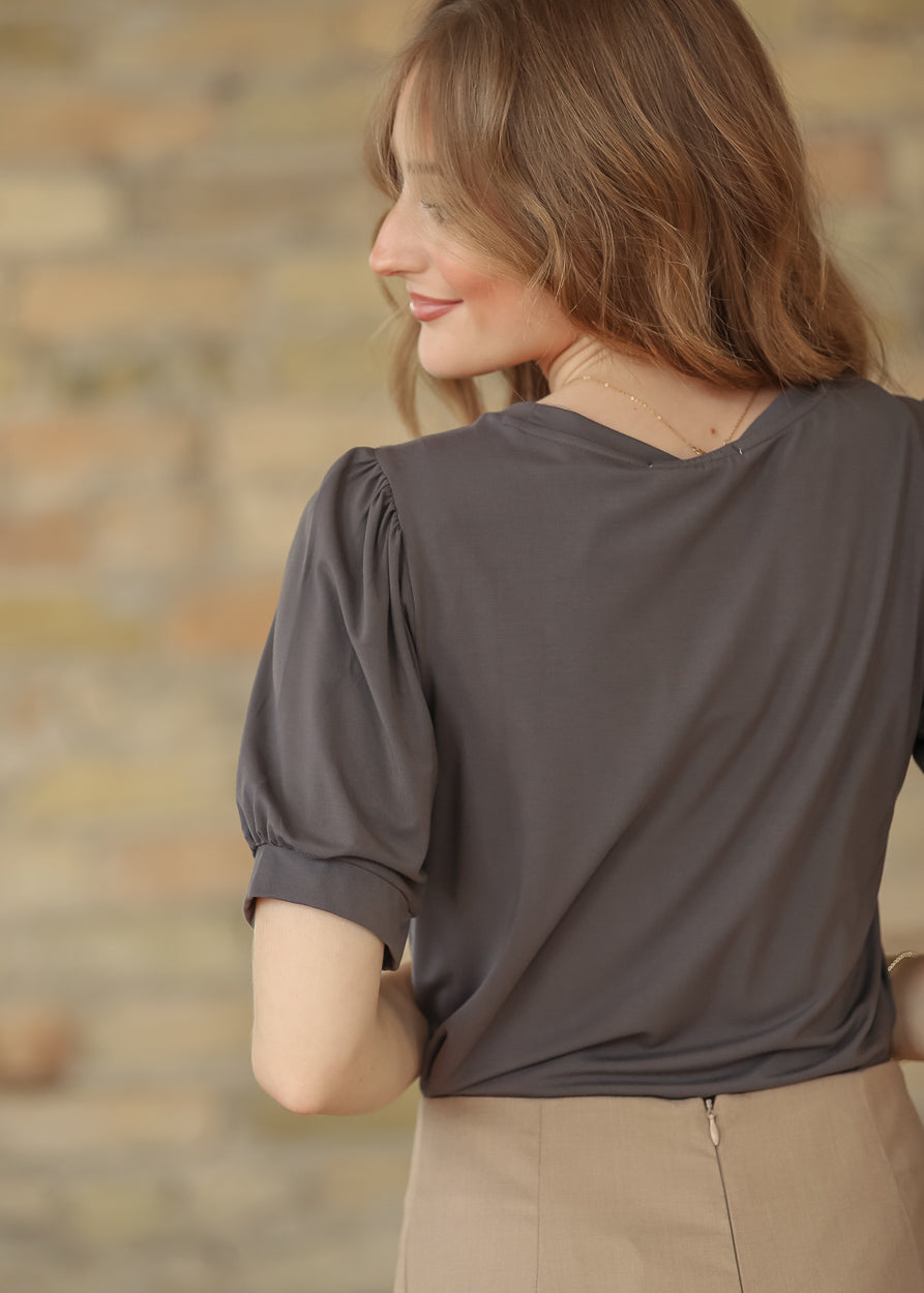 Soft Bamboo Puff Sleeve Top - FINAL SALE FF Tops