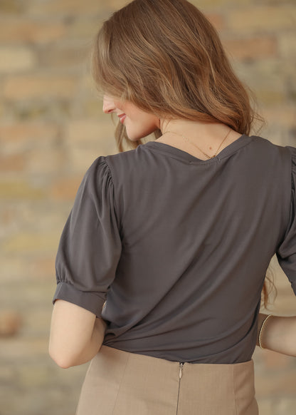 Soft Bamboo Puff Sleeve Top - FINAL SALE FF Tops
