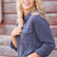 Soft Button Up Roll Tab Top - FINAL SALE Tops