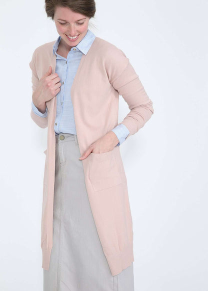 Soft & Classic Long Cardigan Layering Essentials Blush / S