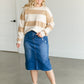 Soft Crewneck Striped Sweater FF Tops