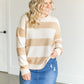 Soft Crewneck Striped Sweater FF Tops