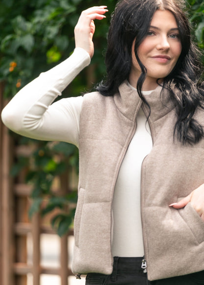 Soft Fleece Zip Up Puffer Vest FF Layering Essentials