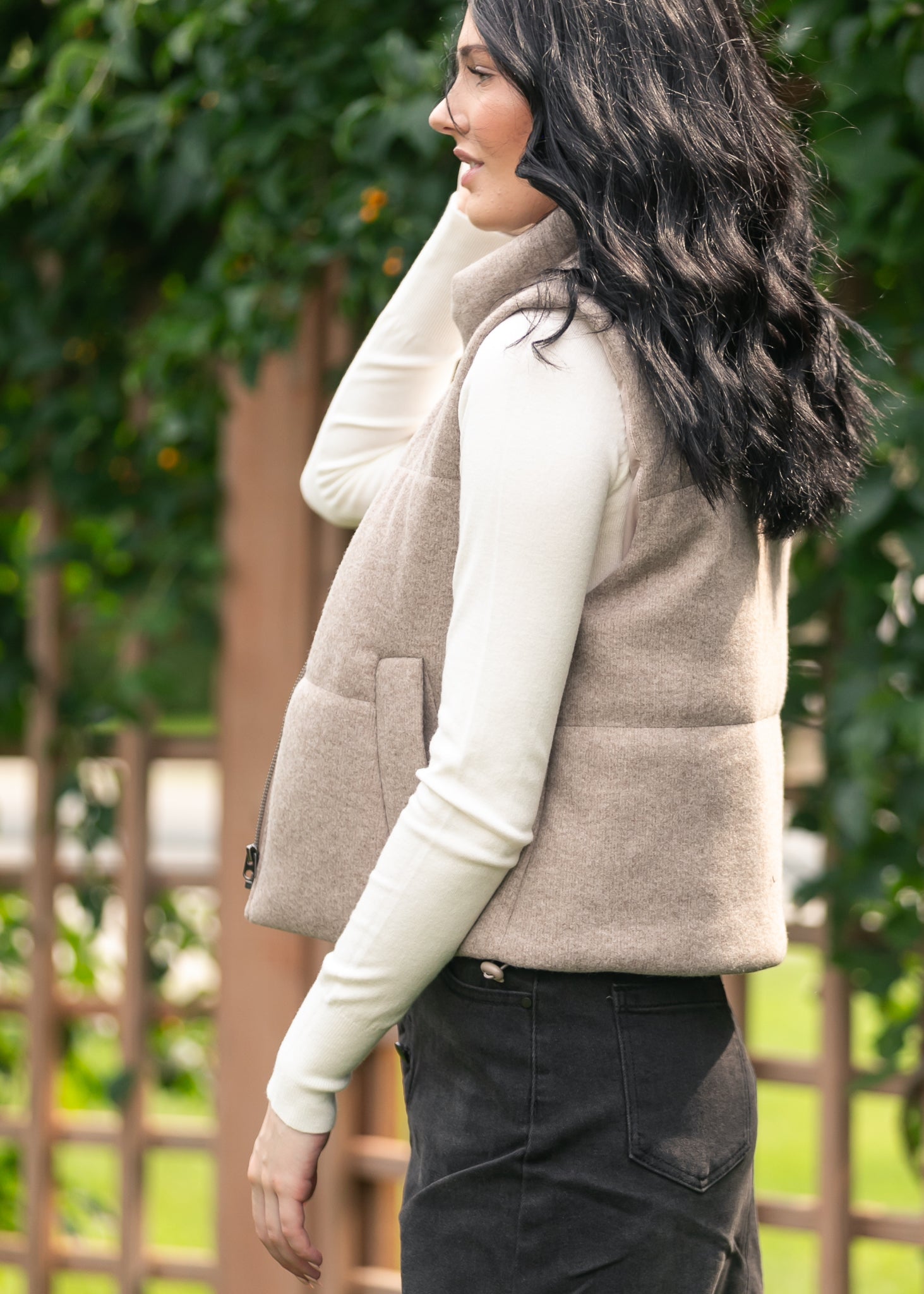 Soft Fleece Zip Up Puffer Vest FF Layering Essentials
