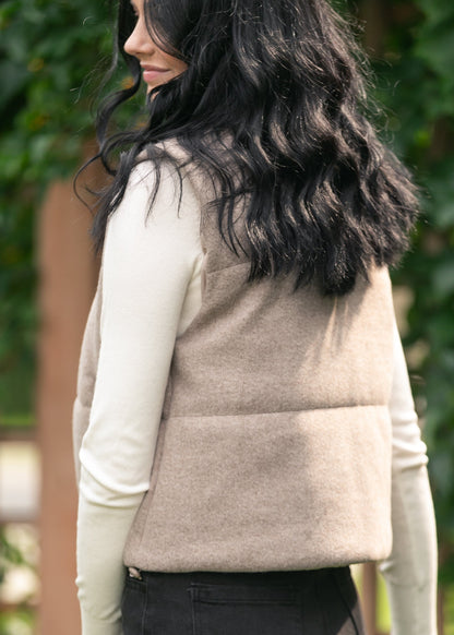 Soft Fleece Zip Up Puffer Vest FF Layering Essentials