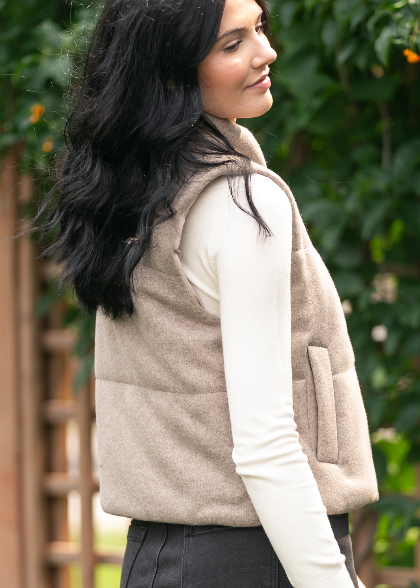 Soft Fleece Zip Up Puffer Vest FF Layering Essentials