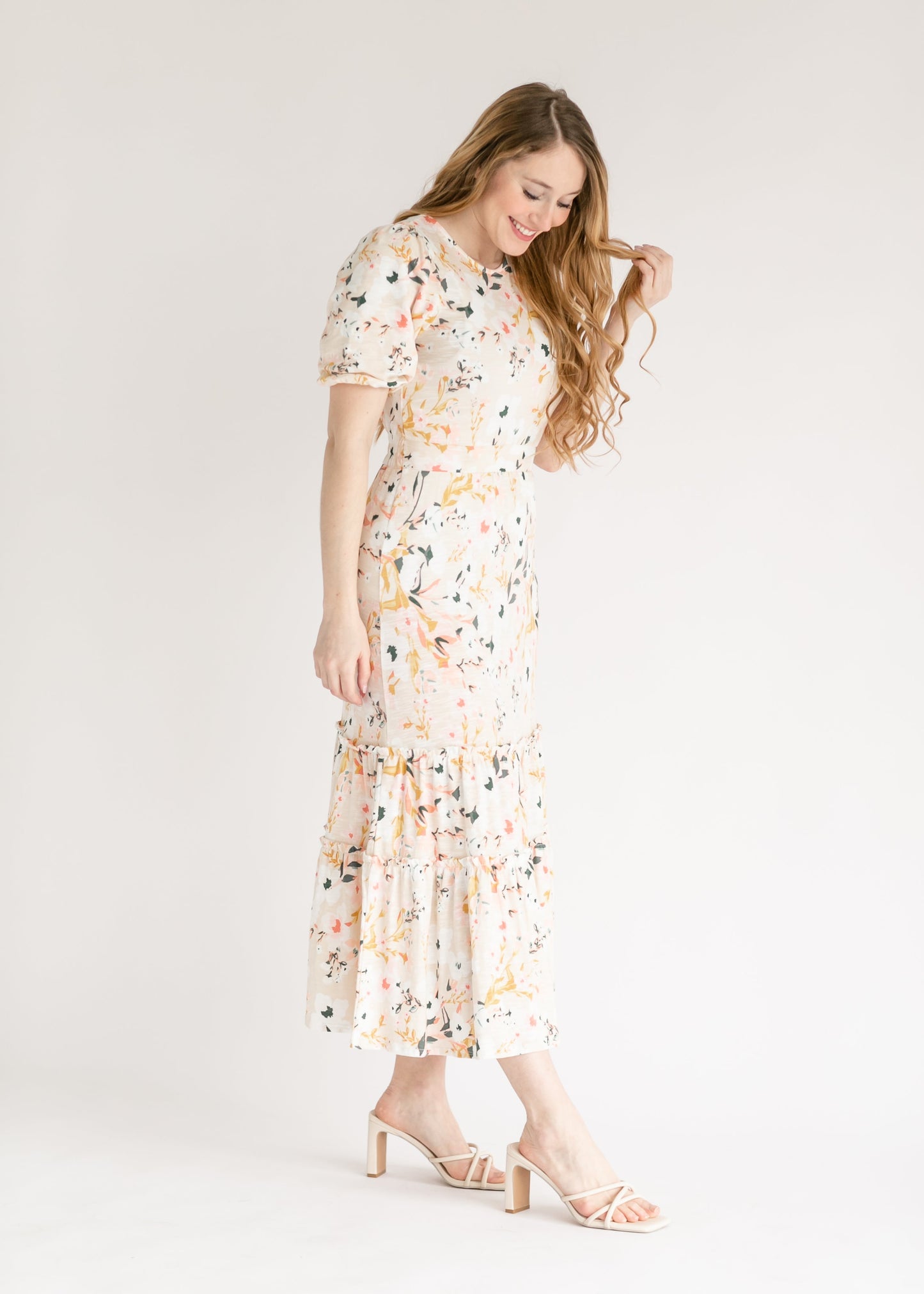 Soft Floral Tiered Maxi Dress FF Dresses