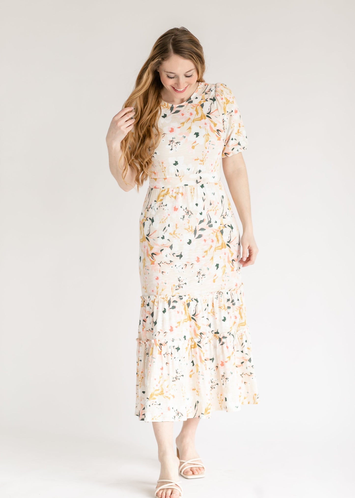 Soft Floral Tiered Maxi Dress FF Dresses