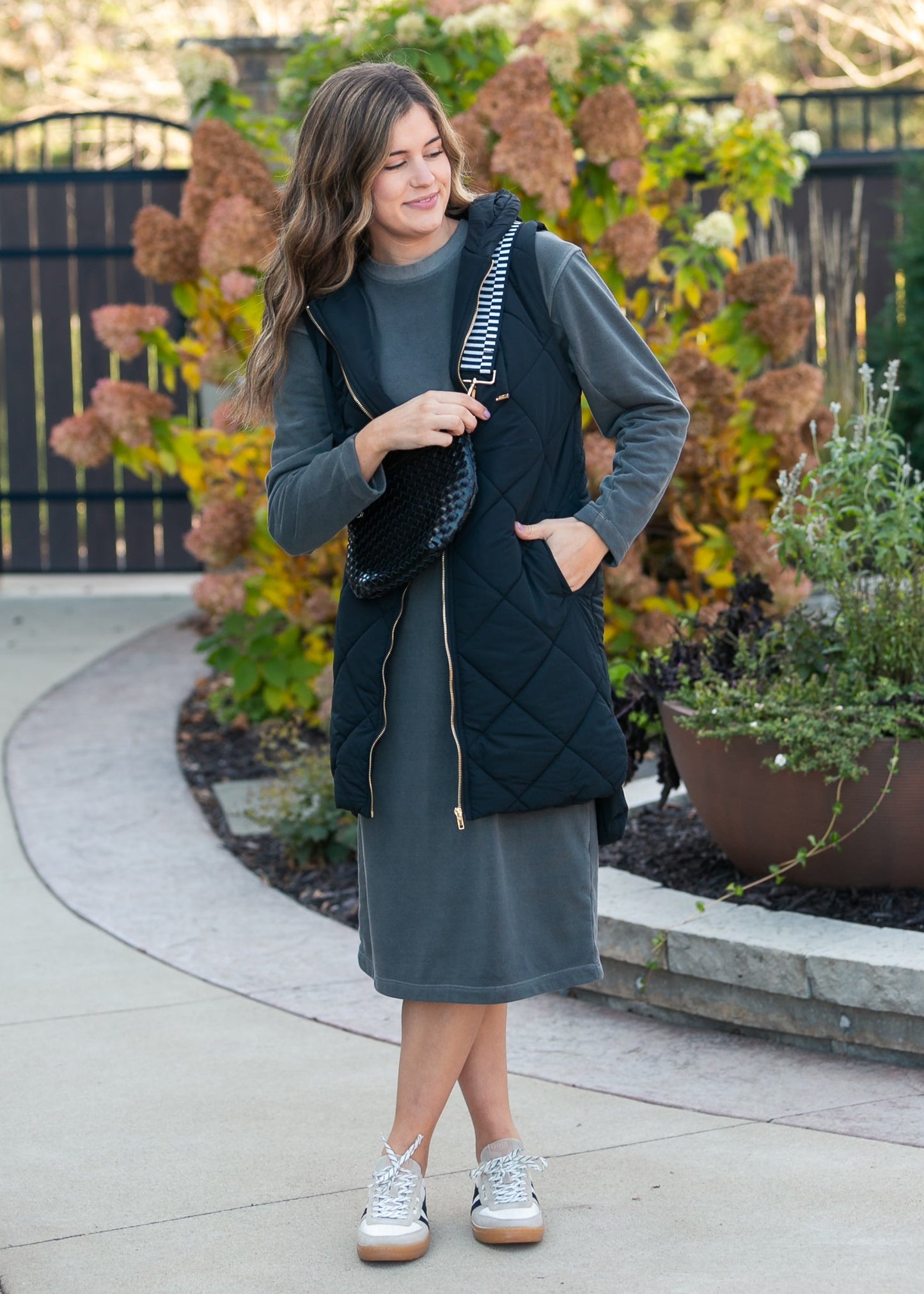 Soft Long Sleeve Sweatshirt Maxi Dress FF Dresses