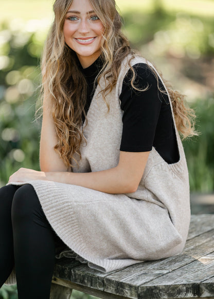 Soft Touch V-neck Sweater Dress FF Dresses
