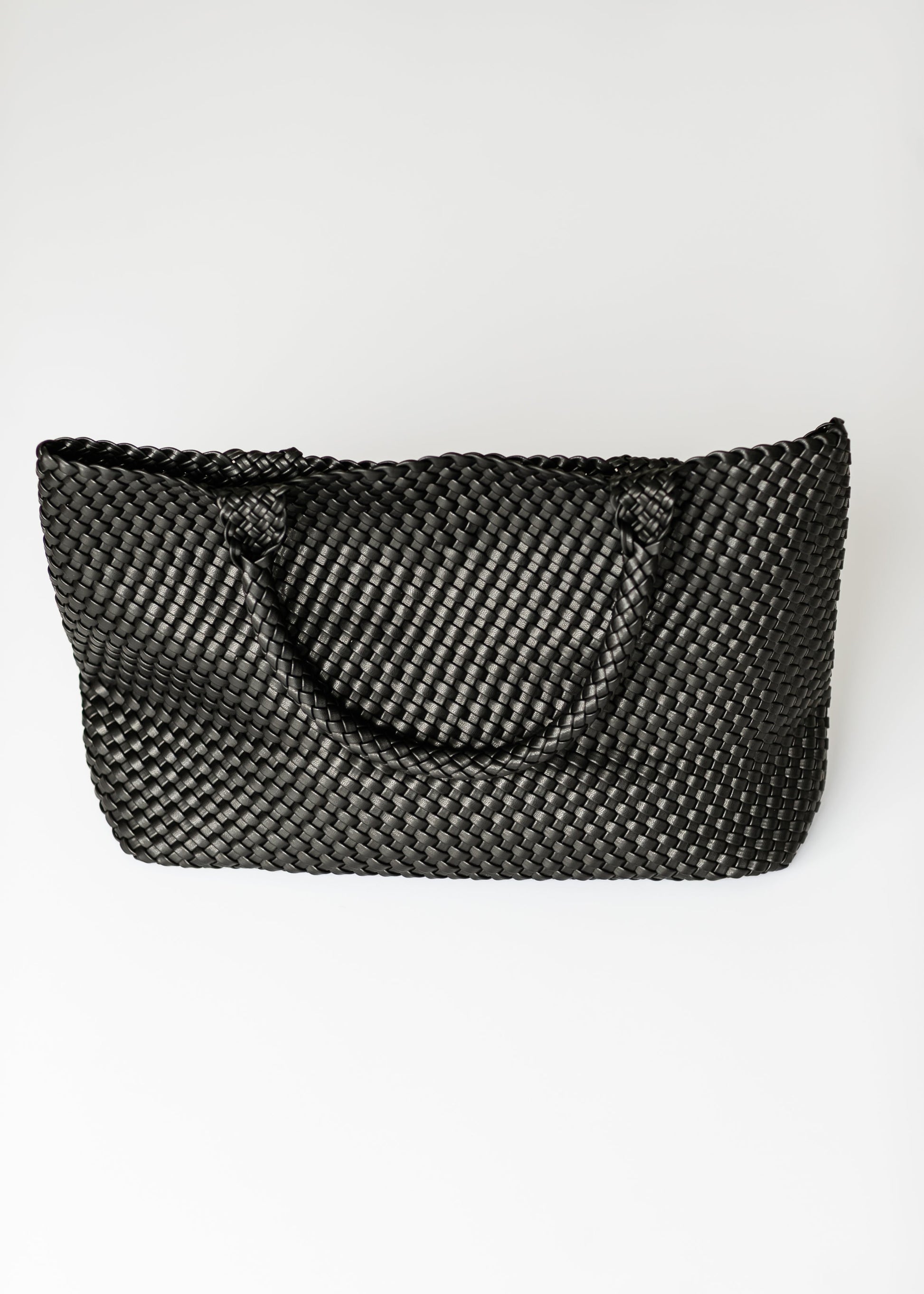 Solana Woven Vegan Leather Tote Accessories